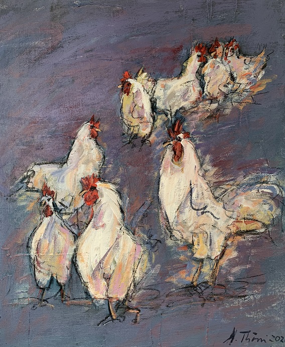 Hühner 40 x 50
